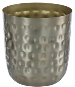 Dehner Metall-Übertopf Mayren, konisch, gold, ca. Ø12 cm