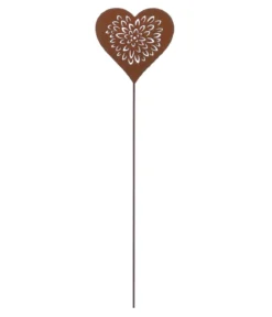 Dehner Metall-Dekostab Herz, ca. H75 cm, rost