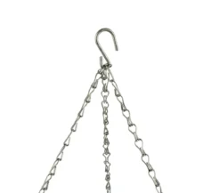 Dehner Metall-Hängeampel Basket mit Kokoseinlage, rund, grün/silber, ca. Ø35 cm