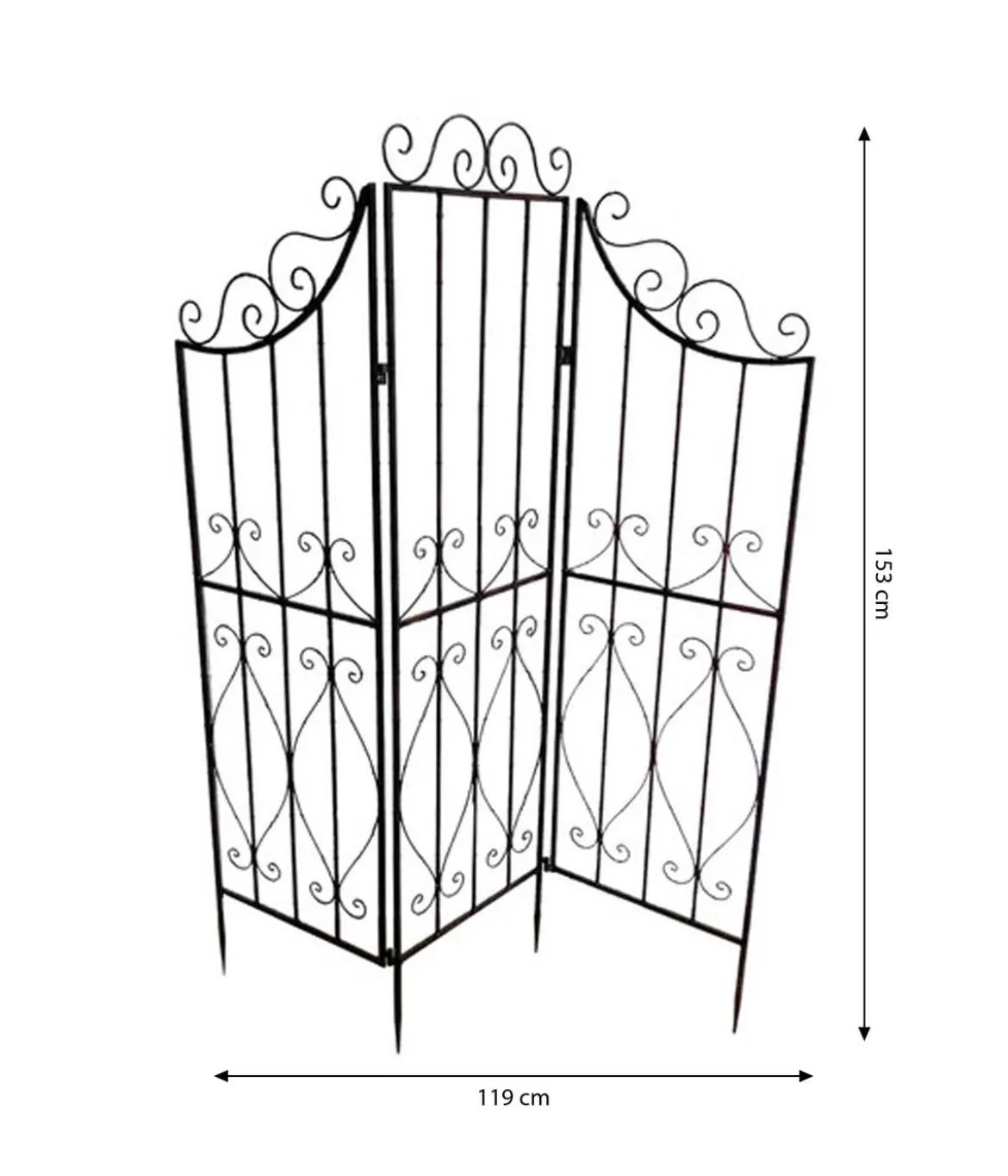 Dehner Metallparavent Antik