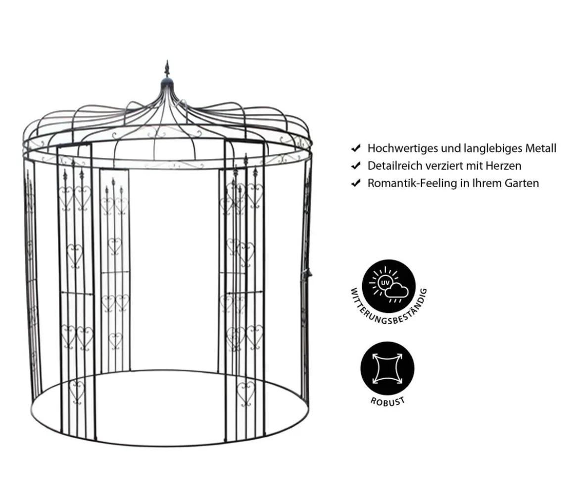 Dehner Metall-Pavillon Canterbury, ca. Ø232/H271 cm
