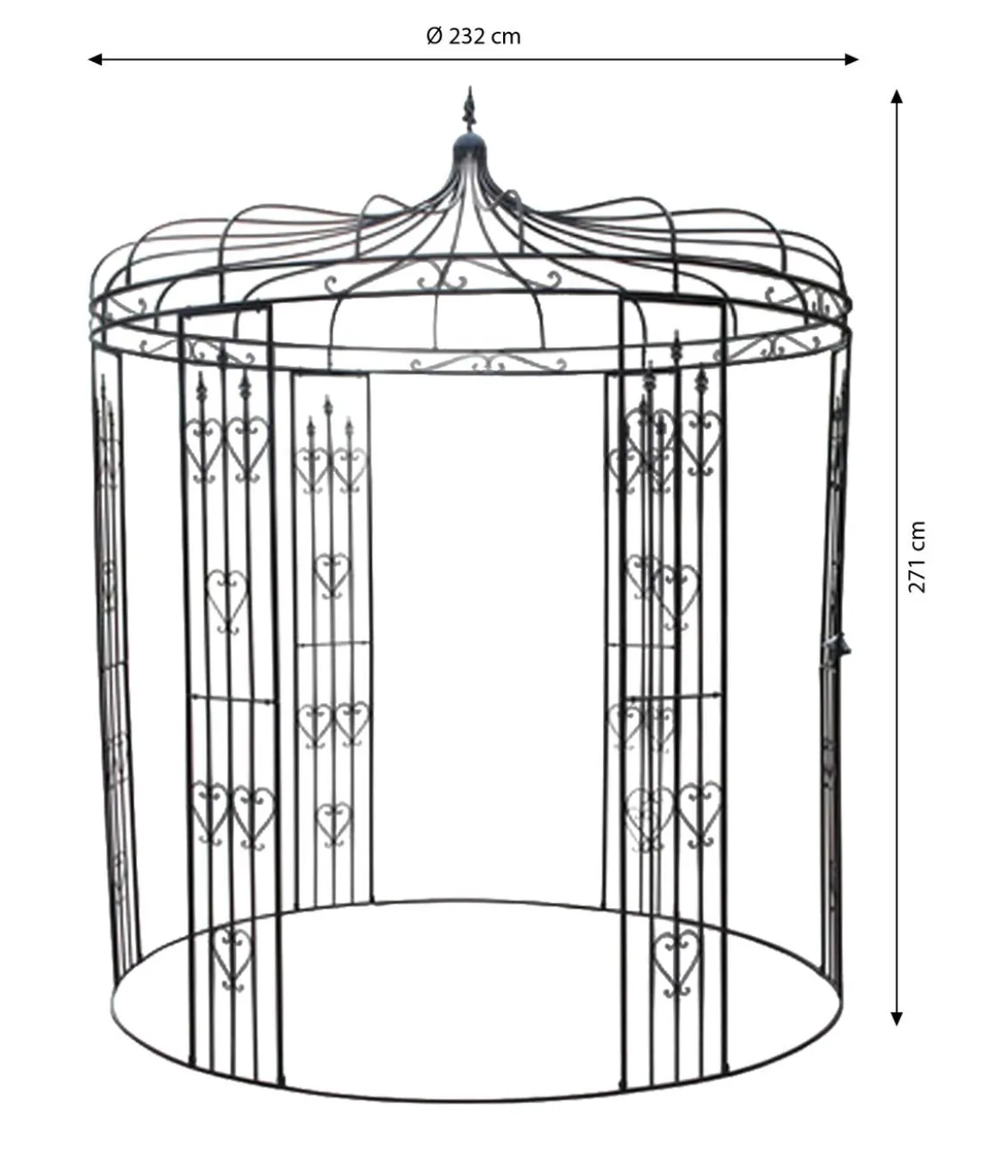 Dehner Metall-Pavillon Canterbury, ca. Ø232/H271 cm