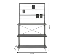 Dehner Metall-Pflanztisch Provence, schwarz, ca. B100/H160/T30 cm