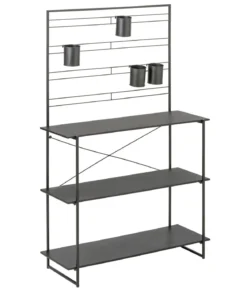 Dehner Metall-Pflanztisch Provence, schwarz, ca. B100/H160/T30 cm