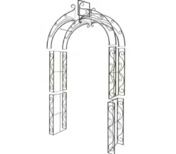 Dehner Metall-Rosenbogen Newport, ca. B134/H244/T38 cm