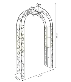 Dehner Metall-Rosenbogen Newport, ca. B134/H244/T38 cm
