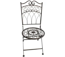 Dehner Metallstuhl Antik, ca. B40,5/H46/T90,5 cm