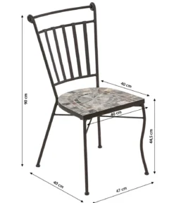 Dehner Mosaikstuhl Grazia, ca. B47/H90/T40 cm
