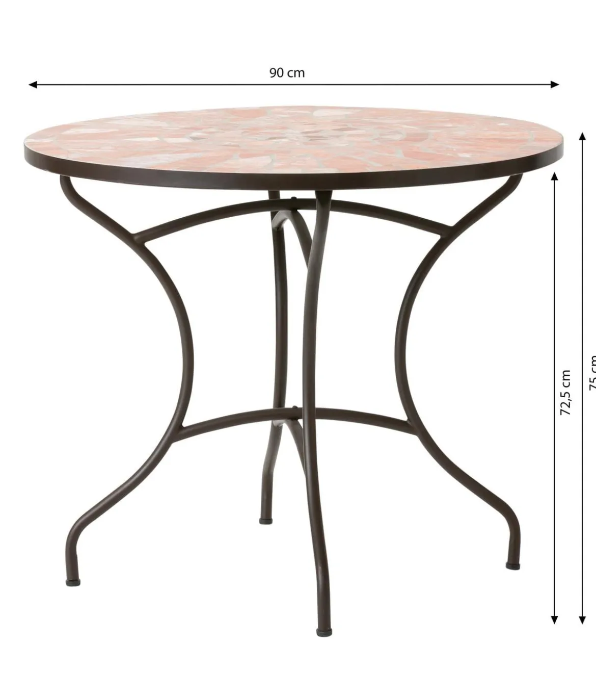 Dehner Mosaiktisch Chiara, terra-rosé