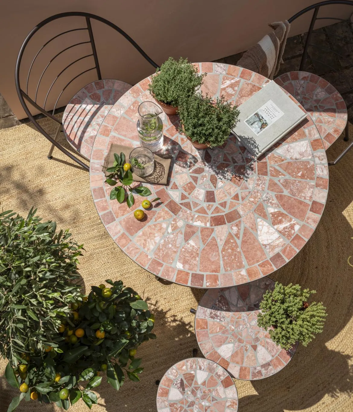 Dehner Mosaiktisch Chiara, terra-rosé