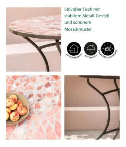 Dehner Mosaiktisch Chiara, terra-rosé
