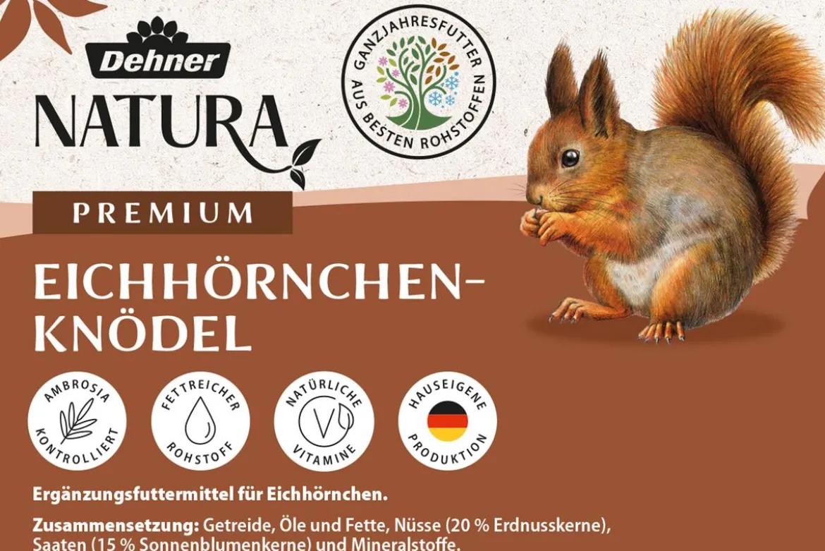 Dehner Natura Premium Eichhörnchen-Knödel, 6 Stk.