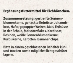 Dehner Natura Premium Eichhörnchenfutter Eichhörnchen-Mix, 600 g