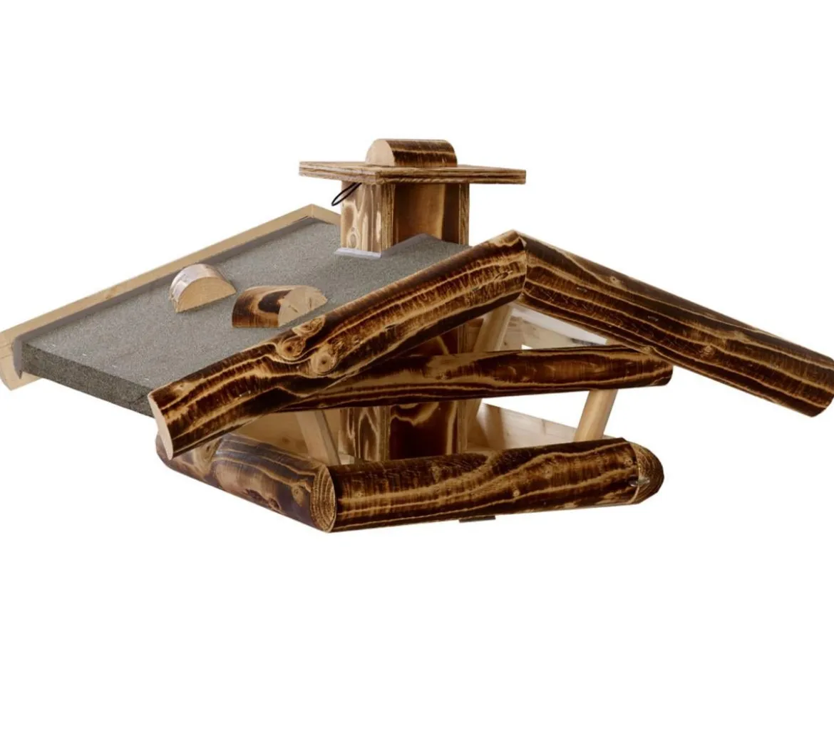 Dehner Natura Premium Futterhaus Wendelstein, geflammt, ca. B76/H32/T55 cm
