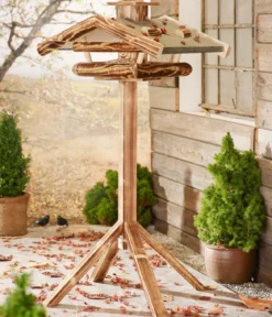 Dehner Natura Premium Futterhaus Wendelstein, geflammt, ca. B76/H32/T55 cm