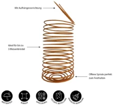 Dehner Natura Premium Futterfeder für Meisenknödel, ca. Ø7/L19 cm