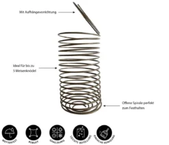 Dehner Natura Premium Futterfeder für Meisenknödel, ca. Ø7/L19 cm