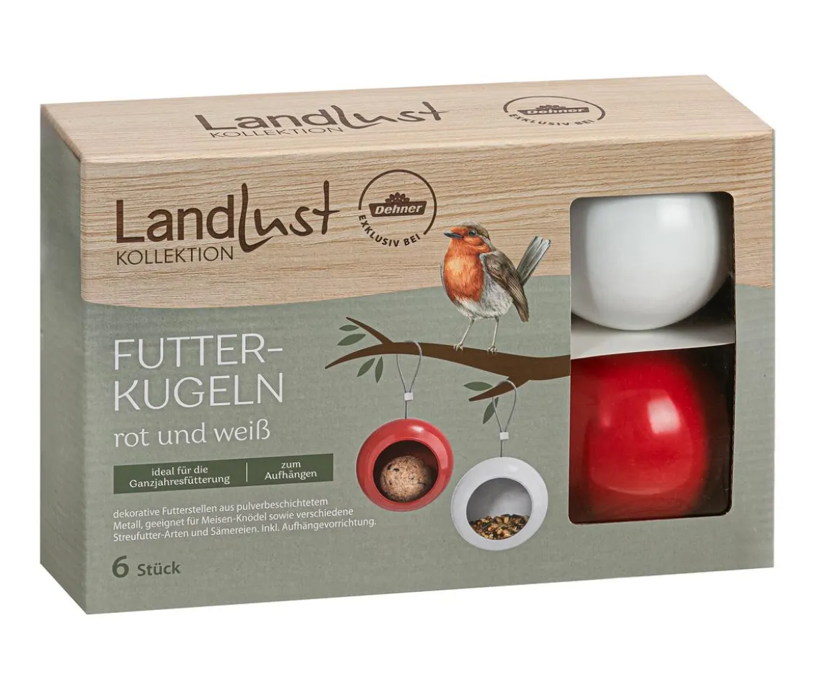 Dehner Natura Premium Futterkugeln, Landlust Kollektion, 6 Stk.