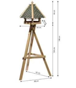 Dehner Natura Premium Futterhaus Achensee, inkl. Ständer Ellmau, ca. B68/H148/T62 cm