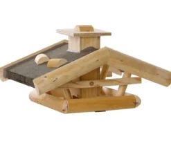 Dehner Natura Premium Futterhaus Watzmann, natur, ca. B55/H23/T40 cm