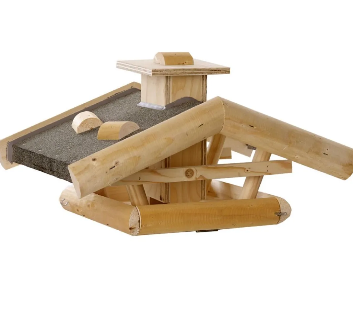 Dehner Natura Premium Futterhaus Watzmann, natur, ca. B55/H23/T40 cm