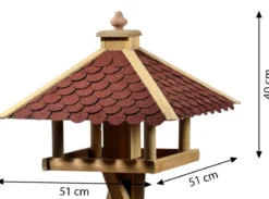 Dehner Natura Premium Futterhaus Brixen, ca. B51/H40/T51 cm