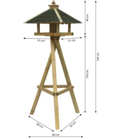 Dehner Natura Premium Futterhaus Innsbruck, inkl. Ständer Ellmau, ca. B68/H144/T62 cm