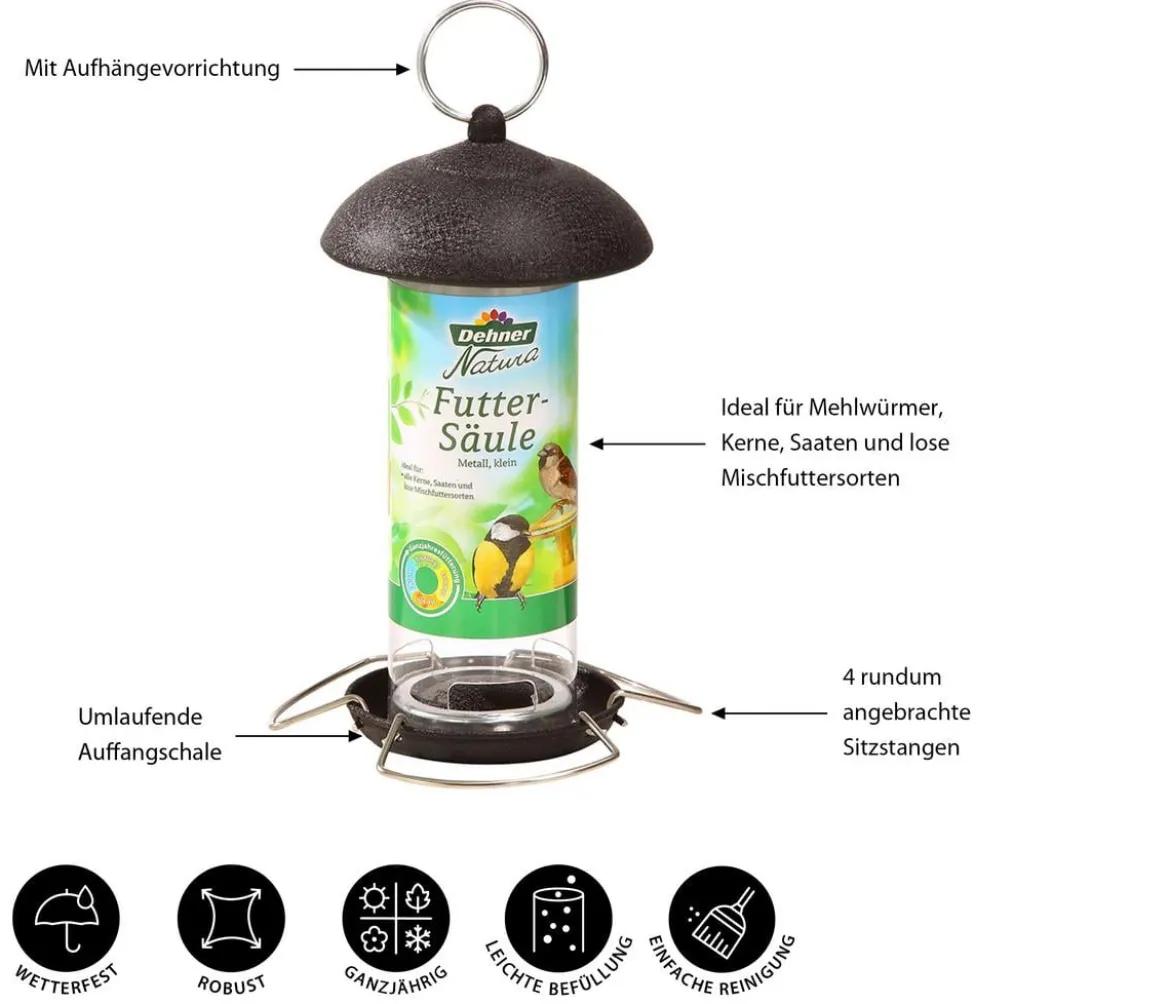 Dehner Natura Premium Futtersäule, Metall, klein