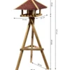 Dehner Natura Premium Futterhaus Brixen, inkl. Ständer Ellmau, ca. B68/H144/T62 cm