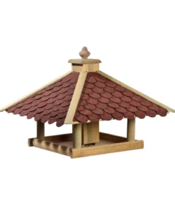 Dehner Natura Premium Futterhaus Brixen, inkl. Ständer Ellmau, ca. B68/H144/T62 cm