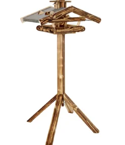 Dehner Natura Premium Futterhaus Watzmann, geflammt, inkl. Ständer, ca. B40/H133/T55 cm