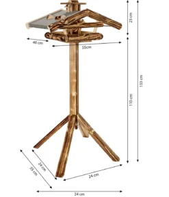Dehner Natura Premium Futterhaus Watzmann, geflammt, inkl. Ständer, ca. B40/H133/T55 cm