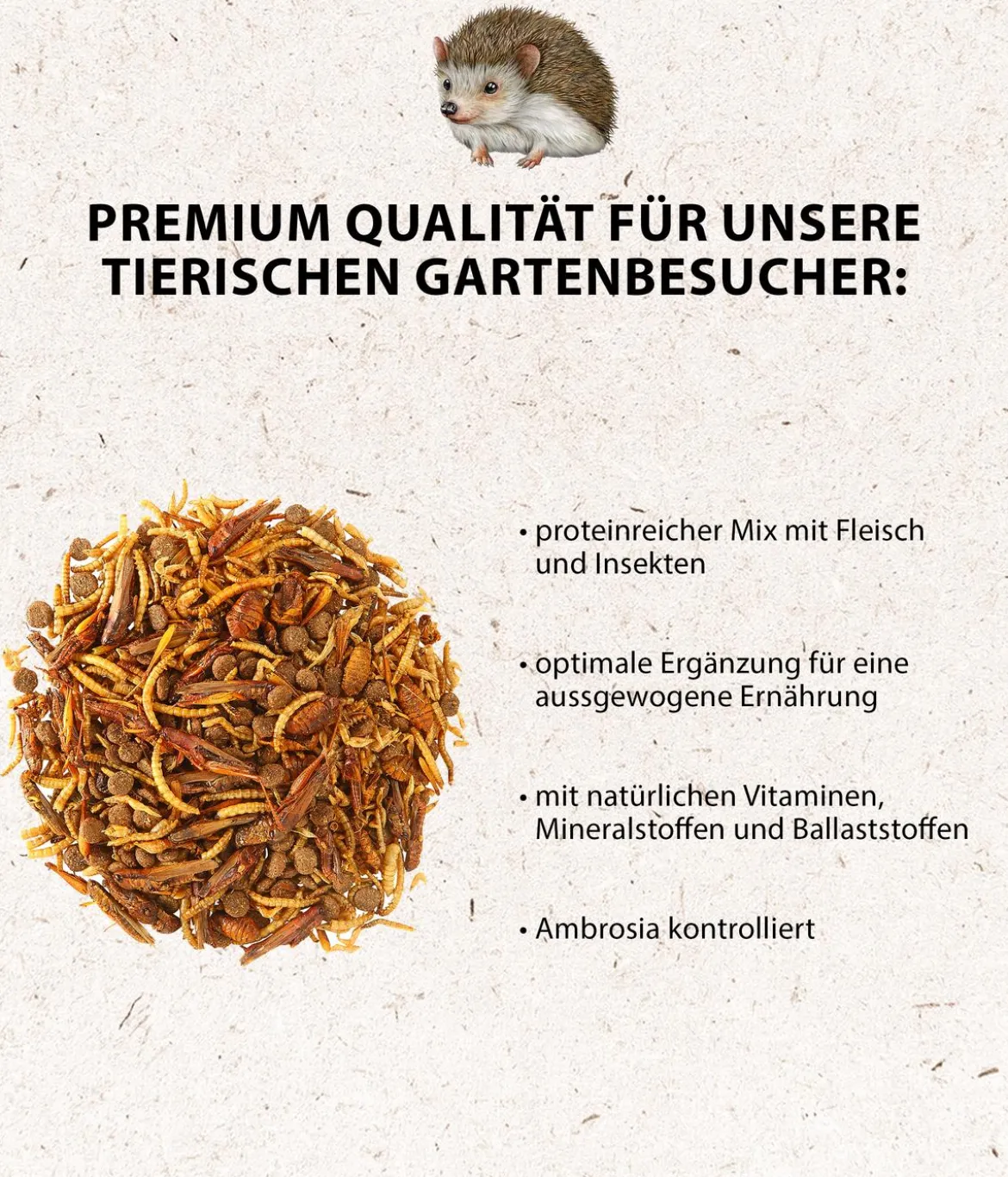 Dehner Natura Premium Igel-Delikatesse, 100g
