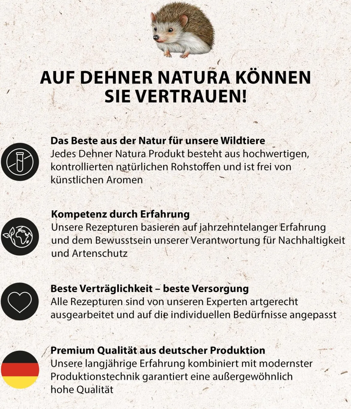 Dehner Natura Premium Igelfutter Igel-Kekse mit Regenwürmern