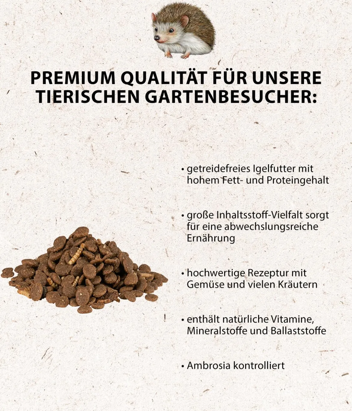 Dehner Natura Premium Igelfutter Igel-Mix