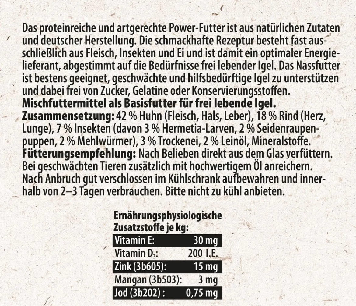 Dehner Natura Premium Igel Power-Futter