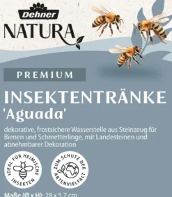 Dehner Natura Premium Insektentränke Aguada, hellblau, ca. Ø28/H5,7 cm