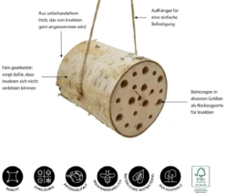 Dehner Natura Premium Insektenhotel Lugano, ca. Ø8/T9 cm