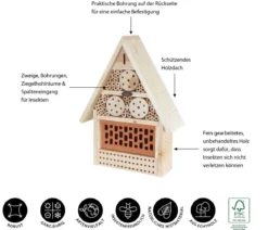 Dehner Natura Premium Insektenhotel Cäcilia, ca. B38/H50/T12 cm