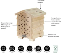 Dehner Natura Premium Insektenhotel Hostilia, ca. B19/H25/T19 cm