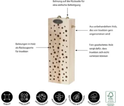 Dehner Natura Premium Insektenhotel Romina, ca. B10/H29/T9 cm