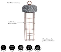 Dehner Natura Premium Meisenknödel-Säule Sofia, ca. Ø10,2/H28,1 cm