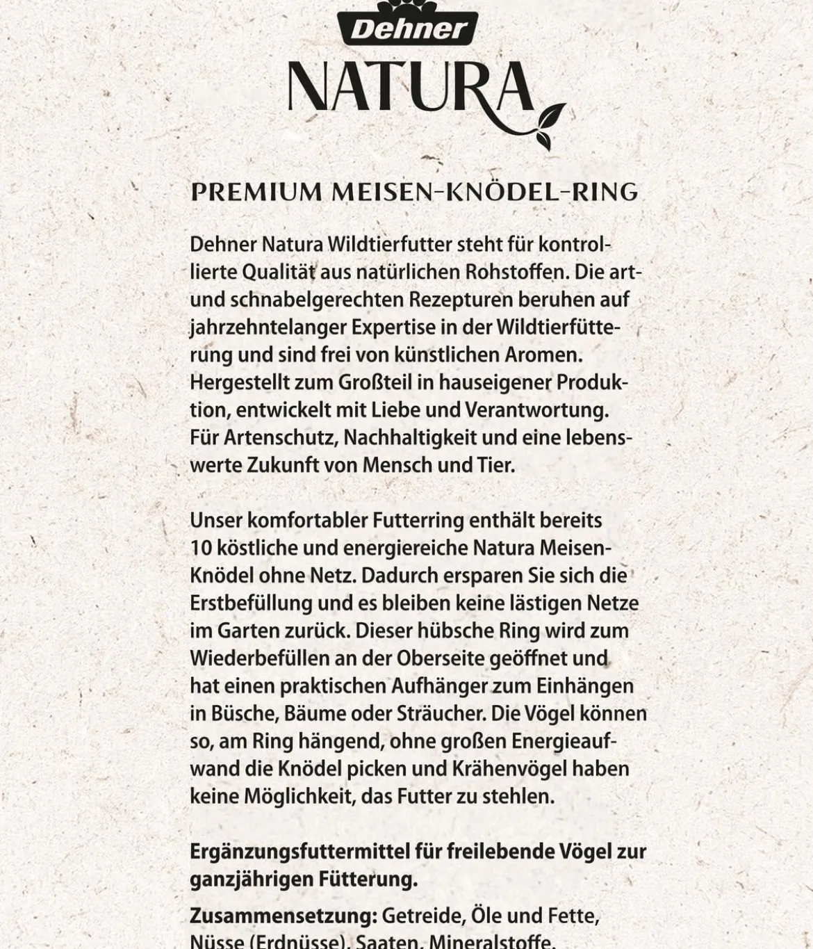 Dehner Natura Premium Meisenknödel-Ring gefüllt