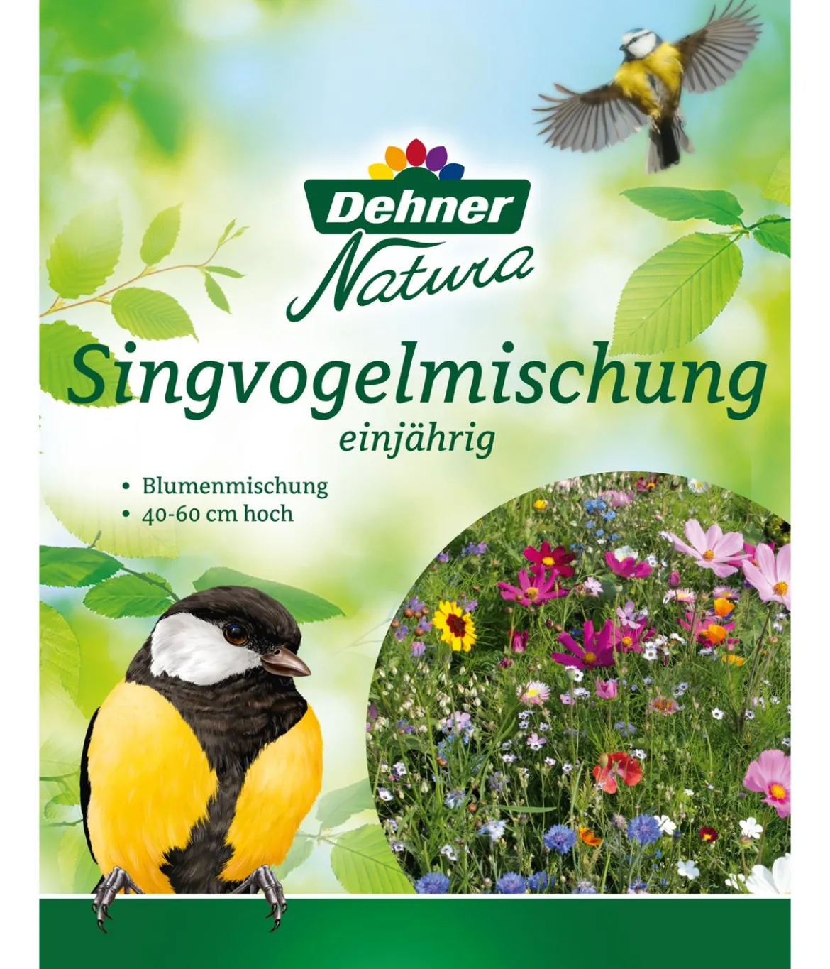 Dehner Natura Premium Samen Blumenmischung 'Singvogelmischung', 40 - 60 cm hoch