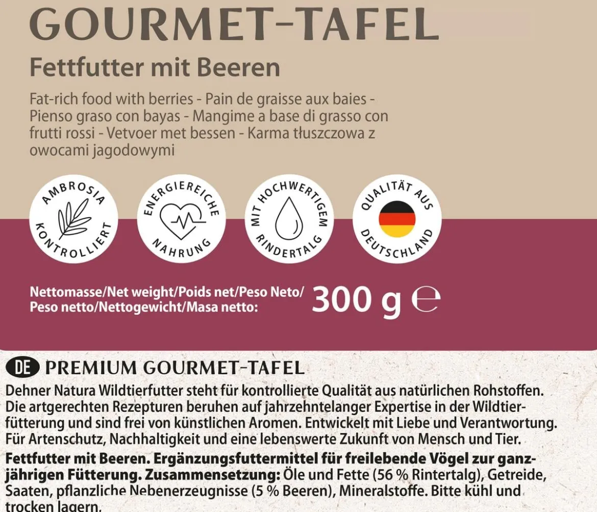 Dehner Natura Premium Spender für Futtertafeln mit Tafel-Mix, 7-teilig