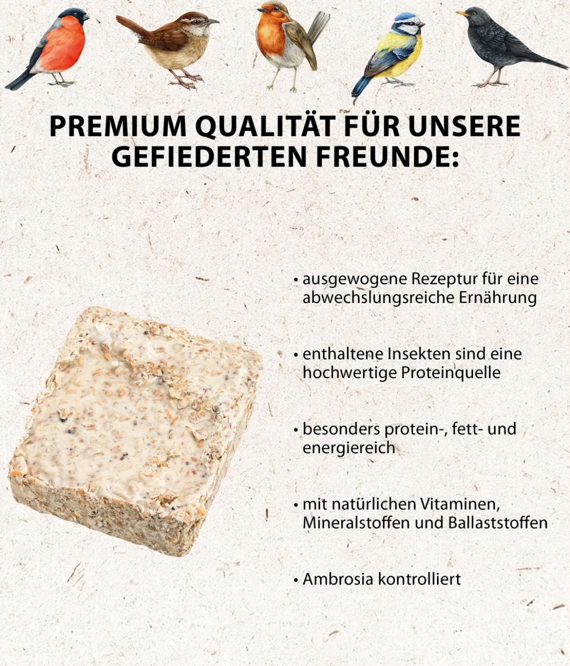 Dehner Natura Premium Spender für Futtertafeln mit Tafel-Mix, 7-teilig