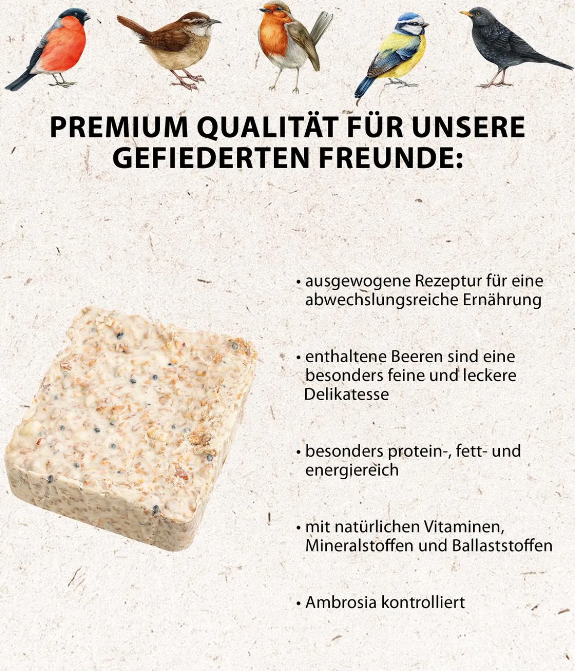 Dehner Natura Premium Spender für Futtertafeln mit Tafel-Mix, 7-teilig