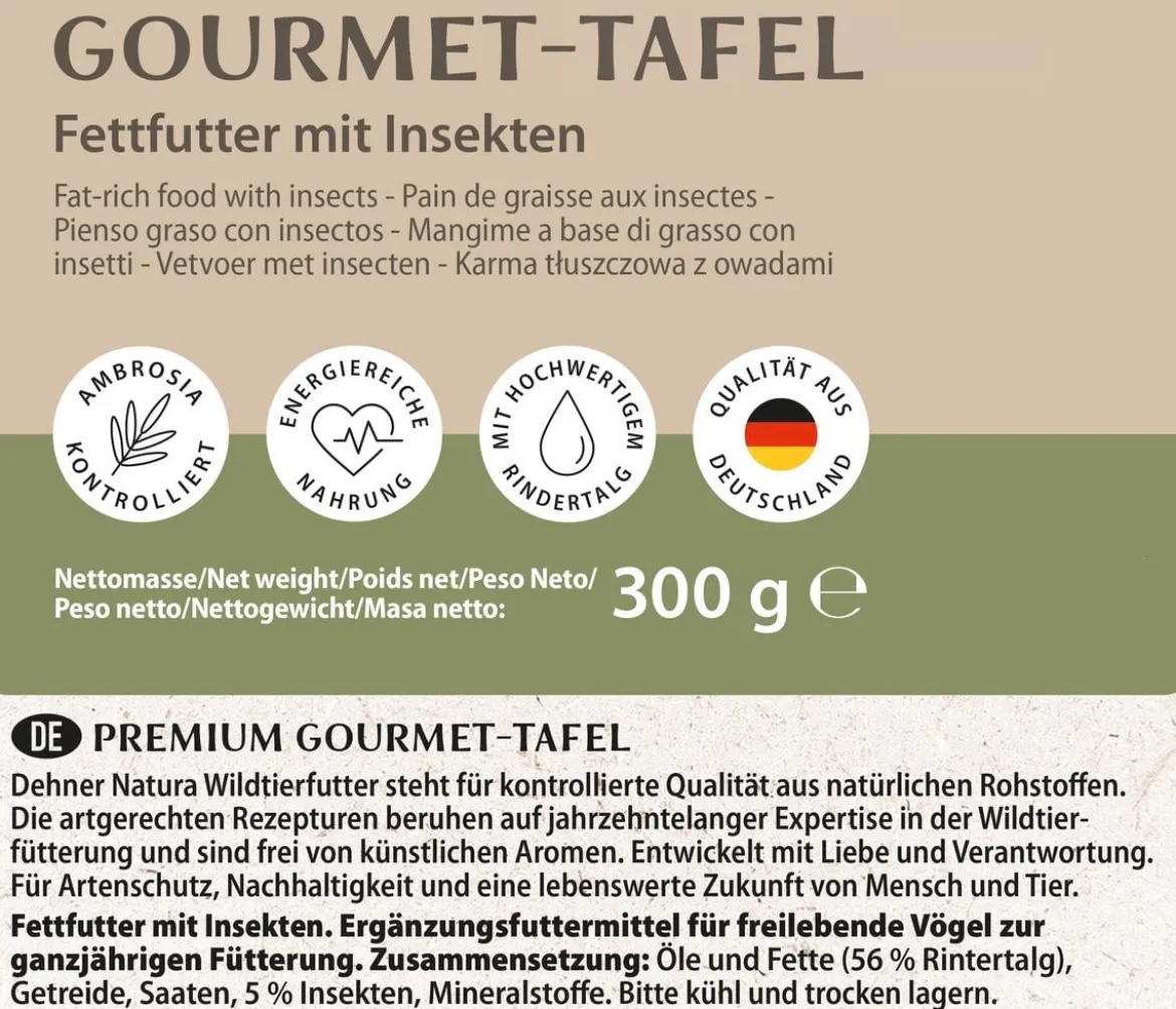 Dehner Natura Premium Spender für Futtertafeln mit Tafel-Mix, 7-teilig
