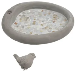 Dehner Natura Premium Vogeltränke Fiori, ca. B30,5/H5,5/T26 cm