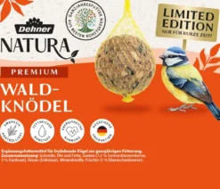 Dehner Natura Premium Wildvogelfutter Wald-Meisenknödel im Eimer, mit Netz, 30 Stk.